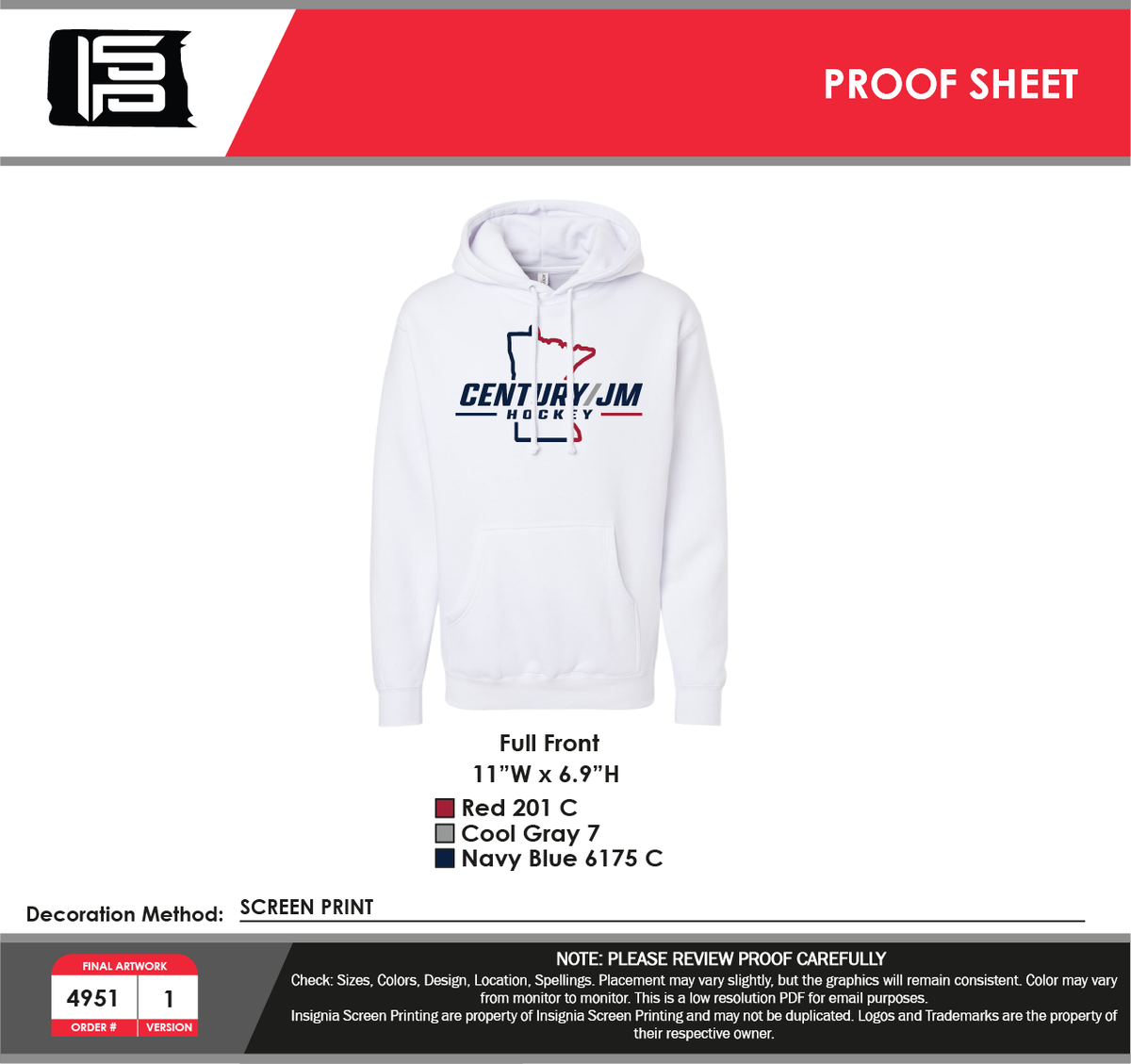 Heavyweight Hoodie - MN Century/JM Hockey mockup