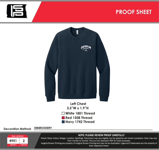 Cloud Fleece Crew - Century/JM Hockey mockup