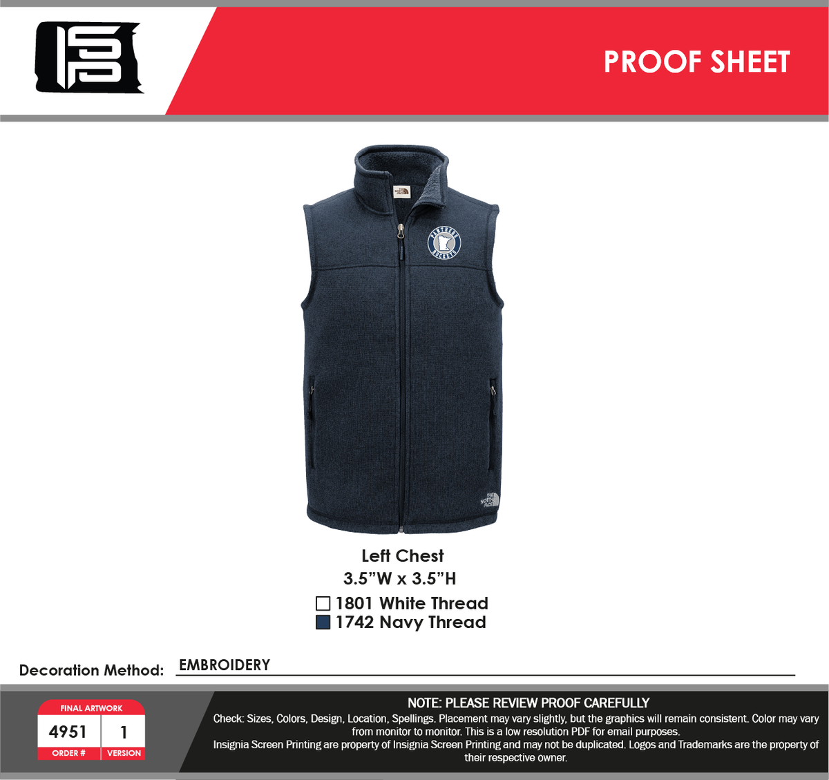 Sweater Fleece Vest - Century/JM Hockey mockup