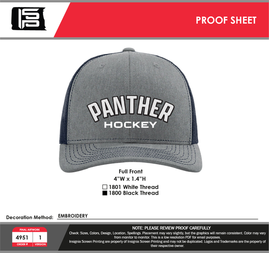 Trucker Cap - Panther Hockey mockup