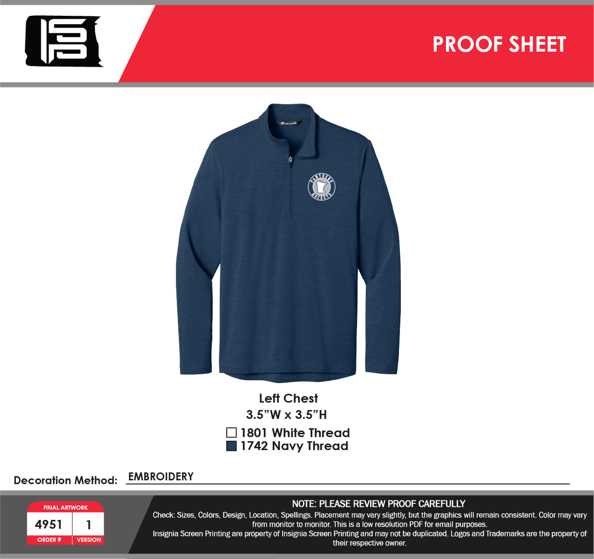 Men's Onward 1/4-Zip - Century/JM Hockey mockup